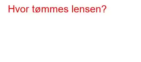 Hvor tømmes lensen?