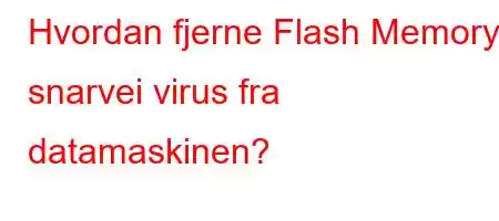 Hvordan fjerne Flash Memory snarvei virus fra datamaskinen?