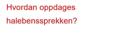 Hvordan oppdages halebenssprekken?