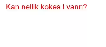 Kan nellik kokes i vann