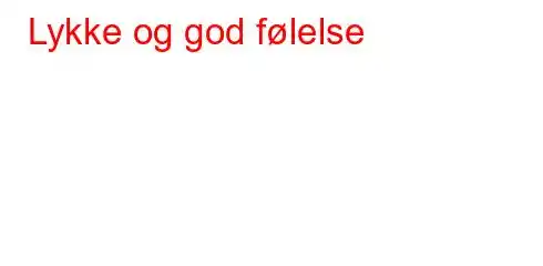 Lykke og god følelse