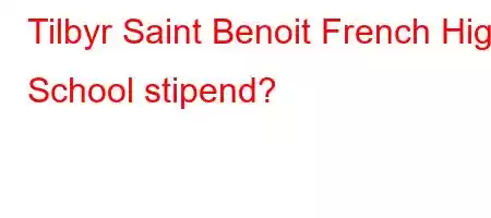 Tilbyr Saint Benoit French High School stipend?