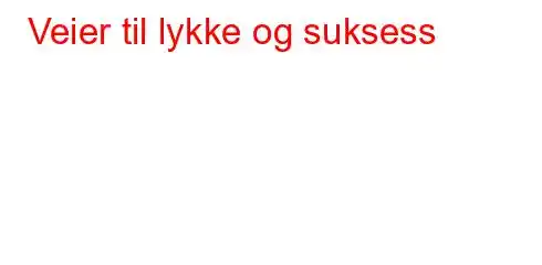 Veier til lykke og suksess